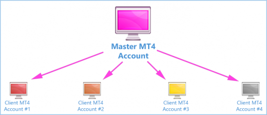 Trading multiple MT4 accounts at once (Schema)