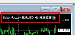  When I attach a robot on the chart, I see a smiley face in the right top corner. Don't expect it to open a trade immediately (although it can happen). Don't expect EA to open a trade the same day or even the same week. It might take time. It could open a trade the same day or the same week, but if it won't, don't panic. Remember, EA is following the strategy and its entry/exit rules. It won't open trades just for the sake of opening them or because you want some action. EA patiently waits and monitors EURUSD price until the indicators align and meet the entry rules. Only then it opens a trade. You saw trading rules of each trading strategy in the FRF, and you can easily plot the same indicators on the chart with the EA. This way, you can visually see when a potential trade signal is forming.